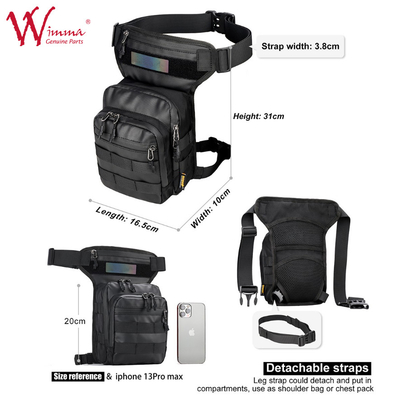 Motorradbeinbeutel Motorradfahrtasche Multifunktions-Polyester 900D