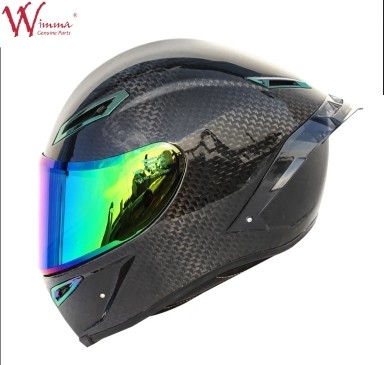 Motorradhelm mit vollem Gesicht Retro-Kohlenstofffaser