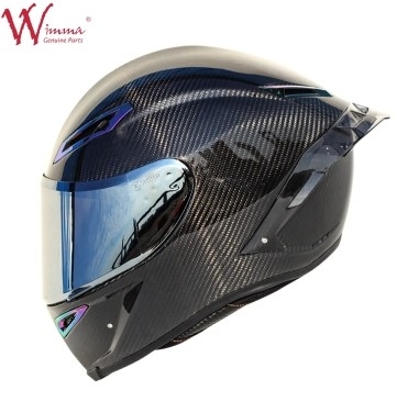 Motorradhelm mit vollem Gesicht Retro-Kohlenstofffaser