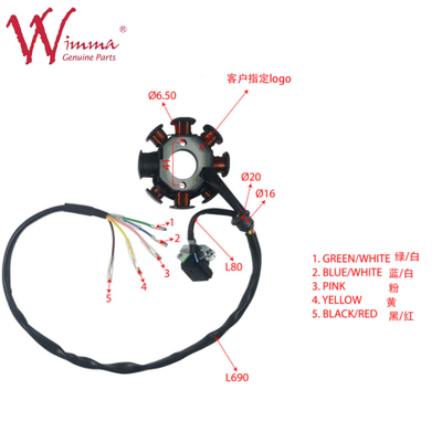 Motorrad-Magnetstator-Spule vollständig FX250AK47 ISO9001 aufgeführt