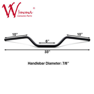 Motorradlenker Schwarz Universal 4,8 Dicke Chrome / Aluminiumlegierunglenker